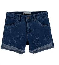 Levis Big Girls Star-Print High-Low Hem Denim Shorts - $19.00