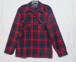 Vintage Pendleton Flannel Shirt Small Wool Plaid Red Plaid USA Holes Fla... - $35.10