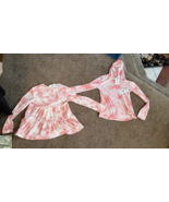 Nwt Lot De 2 Marika Filles Chemise Manches Longues Capuche Rose Colorant Sz - $32.53 CAD