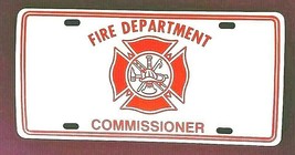 FIRE DEPARTMENT COMMISSIONER Wall Sign - SIZE: 6&quot; x 12&quot;  - MALTESE CROSS - $6.78 CAD