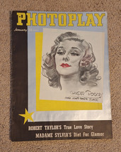 1937 January PHOTOPLAY Magazine  Ginger Rogers - Robert Taylor VG - $27.00