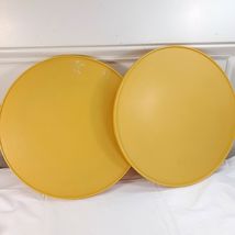 Rubbermaid Harvest Gold Plastic Lazy Susan set 2 #JB1 2709 1970's 10.5" ... - $20.00