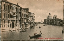 Vtg Cartolina Venezia Venice - Canale Grande Dali Accademia - £3.79 GBP