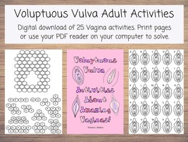 Voluptuous Vulva Adult Activities About Amazing Vaginas! Printable Adult Games f - £1.59 GBP