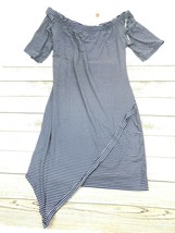 Absolutely Love It Off Shoulder Blue Striped Dress Size 2X - £5.48 GBP