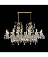 French Crystal Linear Empire Chandelier 57" - $3,500.00