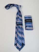 Men's  Nautica Tie and Hankie Set Woven Silky Feel #Nautica-4 Lavender Blue image 5