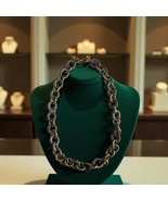 Premier Designs PD Two-Tone Rope Chain Necklace with Crown Crest Tag - $497.00 MXN