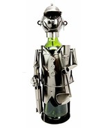 Ebros Golfer With Golf Club and Caddy Bag Hand Made Metal Wine Bottle Ho... - €31,00 EUR