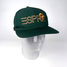 Vintage Esprit Grow Peace Green Snapback Sportcap Cotton Twill Hat 80s 90s - £30.66 GBP