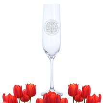 Engraved King Charles III Coronation Dartington Champagne Glass, Glasses Royal M - £11.74 GBP+