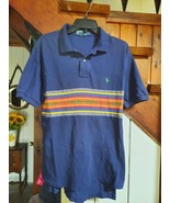 Polo Ralph Lauren Navy MultiColor Southwest Aztec Design Polo Shirt Men&#39;s L - $29.70