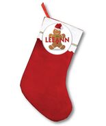 FELT 18&quot; STOCKING &amp; CHRISTMAS GINGERBREAD MAN PERSONALIZED PINBACK BUTTO... - $366.03 MXN