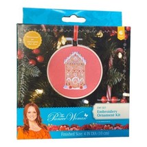 Pioneer Woman Embroidery Christmas Ornament Kit Stay Cozy Gingerbread House *New - £13.76 GBP