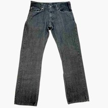 Levis 514 Jeans Mens 33x32 Black Denim Pants Slim Straight Fit Casual Vintage - £17.86 GBP