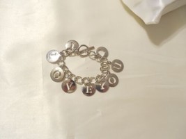 Holiday Lane Silver Tone I Love You Charm Bracelet H120 $29 - £9.08 GBP