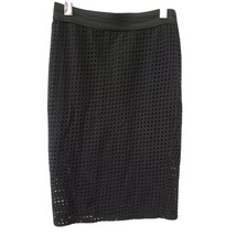 Zara Trafaluc pull-on Pencil Skirt Womens size S black Eyelet mesh - £14.22 GBP