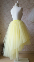 YELLOW Puffy Tiered Maxi Tulle Skirt Outfit Women Plus Size Tulle Skirt image 3