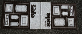 Vtg 80s 90s Retro Wall Art Sale Canvas Advertising Display Banner Brown 60”x22” - £22.17 GBP