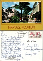 Florida Naples Palm Trees Posted 1985 Fort Myers to Avon CT VTG Postcard - £7.51 GBP