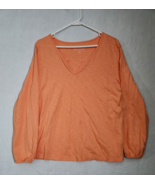 Soft Surroundings Womens Top Long Sleeve Size L No Tags Orange - $12.68