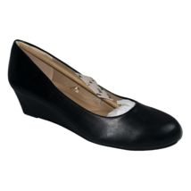 Mysoft Women Size 8.5 M Black 2&quot; Wedge Heels Pumps Closed Toe Dress Shoe... - £22.05 GBP