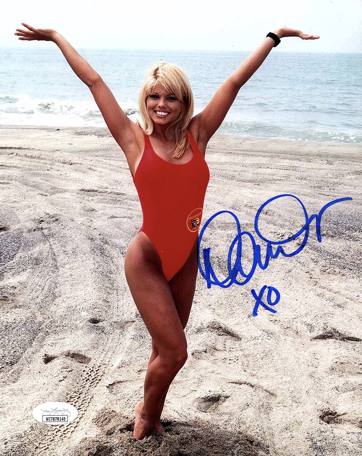 DONNA D’ERRICO Autograph Hand SIGNED 8” x 10” PHOTO BAYWATCH HOT JSA