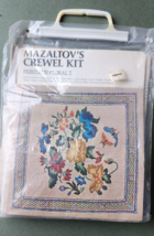 Mazaltov&#39;s Crewel Kit CK16 Jacobean Floral 15&quot; Pillow New - $35.14