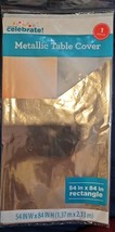 Gold Metallic Table Cover 54 x 108 inches, Gold Plastic Tablecloth - €10,56 EUR
