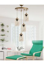 Dora Golden 4 Entrance, Hallway, Living Room Glass Chandelier - $72.00