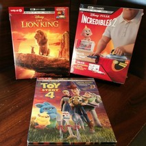 Incredibles 2 + Lion King 2019 + Toy Story 4 Digibooks (4K+Blu-ray) NEW! - £58.30 GBP