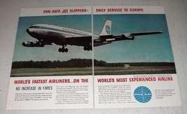 1959 Pan Am Airline Ad - Jet Clippers Daily to Europe - £14.45 GBP