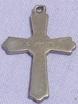 Sarah Cov Signed Metal Religious Crucifix Pendant - $14.84