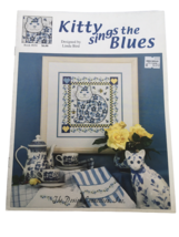 The Design Connection Cross Stitch Pattern Booklet Kitty Sings the Blues Cat Pet - $4.99