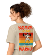 Unisex Organic Mid-Light T-Shirt – “No Pain” Back Print (Desert Dust) - €47,37 EUR