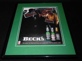 1994 Beck&#39;s Beer Framed 11x14 ORIGINAL Vintage Advertisement - £27.39 GBP