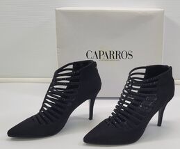 *AR) Caparros Black Suede Eden Caged High Heel Women Pumps 7.5B - $49.49