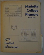 Vintage Football Media Press Guide Mariettta College 1974 - £11.60 GBP