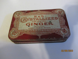 Vintage Advertising Tin Crystallized Oriental Ginger Albert L. Rich New ... - £8.03 GBP