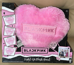 BLACK PINK LIGHT-UP PLUSH HEART JAZWARES MUSIC ACTIVATED HEARTBEATS NEW 10” - $24.99