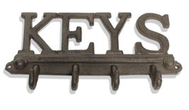 Cast Iron Keys Rack Key Rack Holder 9 X 5 Inches - $12.19