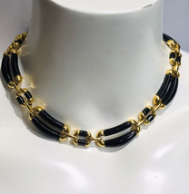 Nina Ricci Paris Vintage Statement Choker Necklace  Designer Link 16” - £109.34 GBP