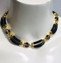 Nina Ricci Paris Vintage Statement Choker Necklace  Designer Link 16” - £110.27 GBP