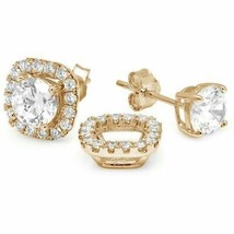 0.32Ct Simulated Diamond Jacket Earrings With 14K Yellow Gold Plated Silver - $67.31