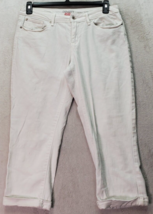 Levi&#39;s Crop Pants Women&#39;s 10 White Cotton Denizen Modern Flat Front Straight Leg - £13.11 GBP