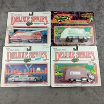 Lot Of 4 Road Champs Deluxe Series Die Cast New Limo Firetruck Garbage Trucks  - £30.07 GBP