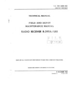 Mil Tech Manual Radio Receiver R-390A/URR/TM 11-5820-358-35 TO 31R1-2URR... - $23.51