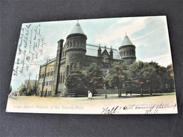 Detroit Museum of Art-Detroit, Michigan-Ben Franklin 1 Cent Stamp-1906 Postcard. - £12.52 GBP