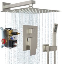 High-Pressure Shower System With A 12-Inch Shower Head, Handheld Spray, ... - £136.89 GBP