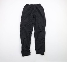 Vintage 90s Reebok Mens Size Small Spell Out Cuffed Nylon Joggers Pants Black - £35.06 GBP
